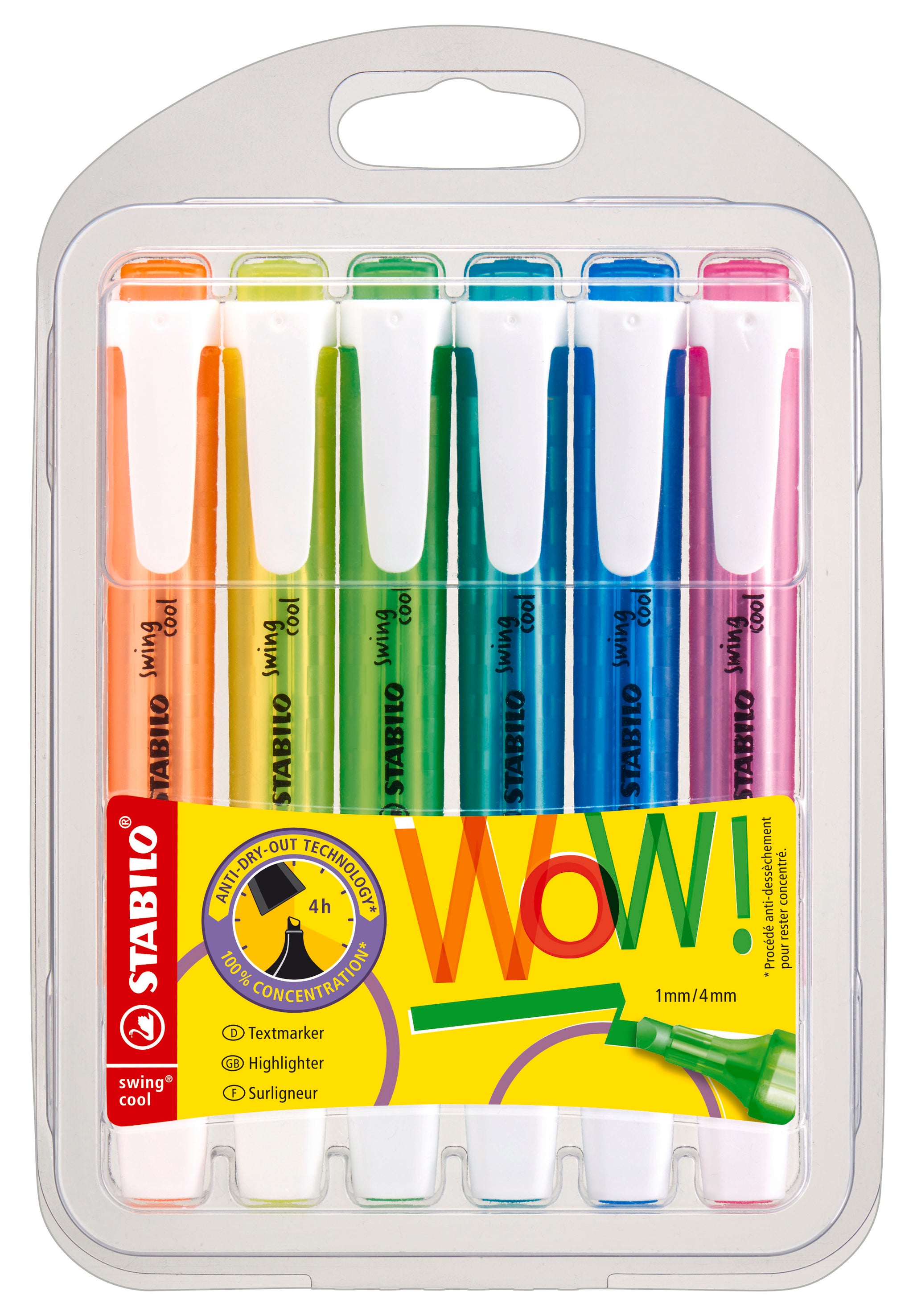 STABILO SWING COOL WALLET OF SIX COLOURS  (24  31  33  51  54  56). 275/6-3 \\\KD04848
