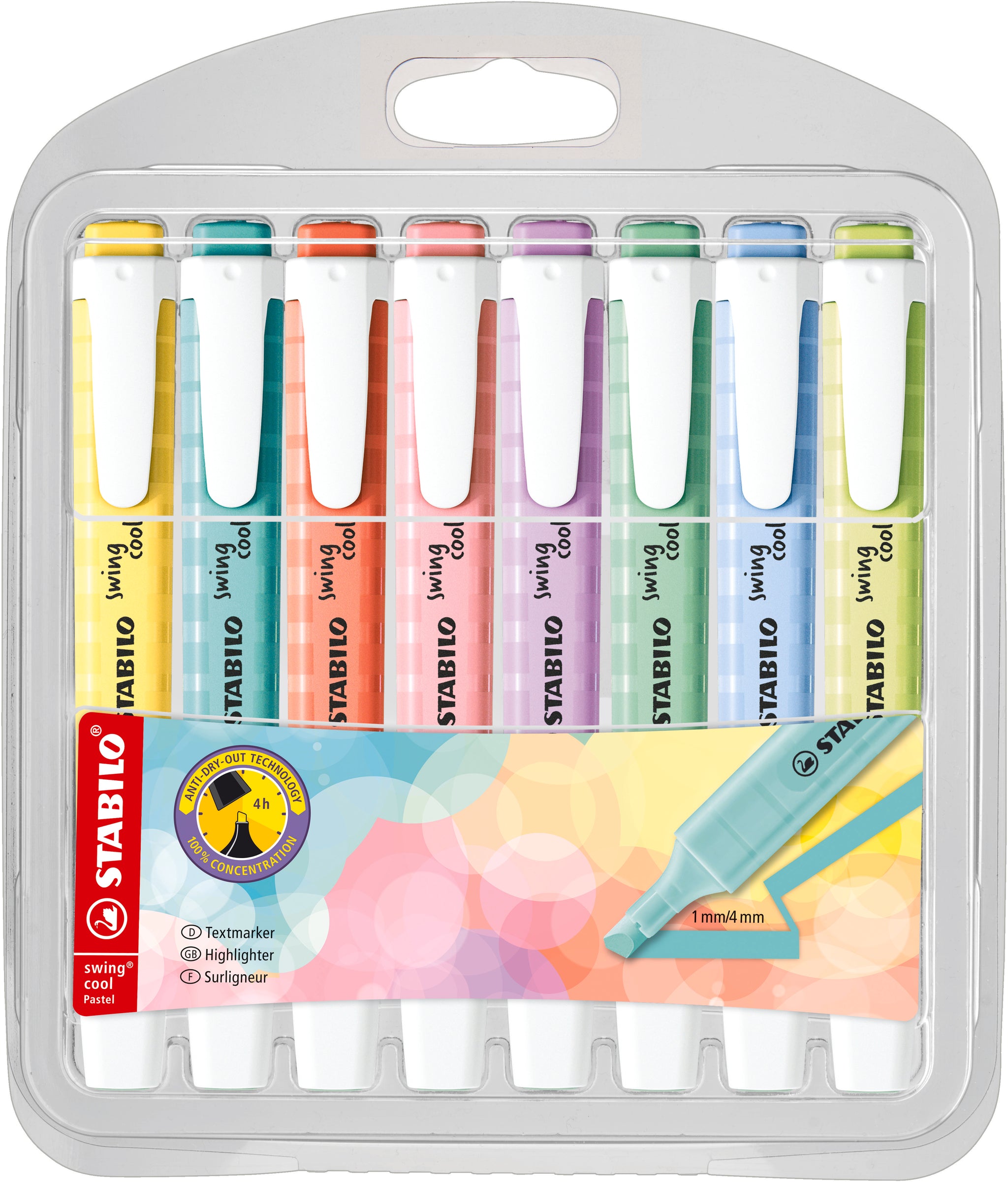 STABILO SWING COOL PASTEL WALLET OF 8 (133 111 140 113 116 129 144 155). 275/8-08-1 \\\KD04851