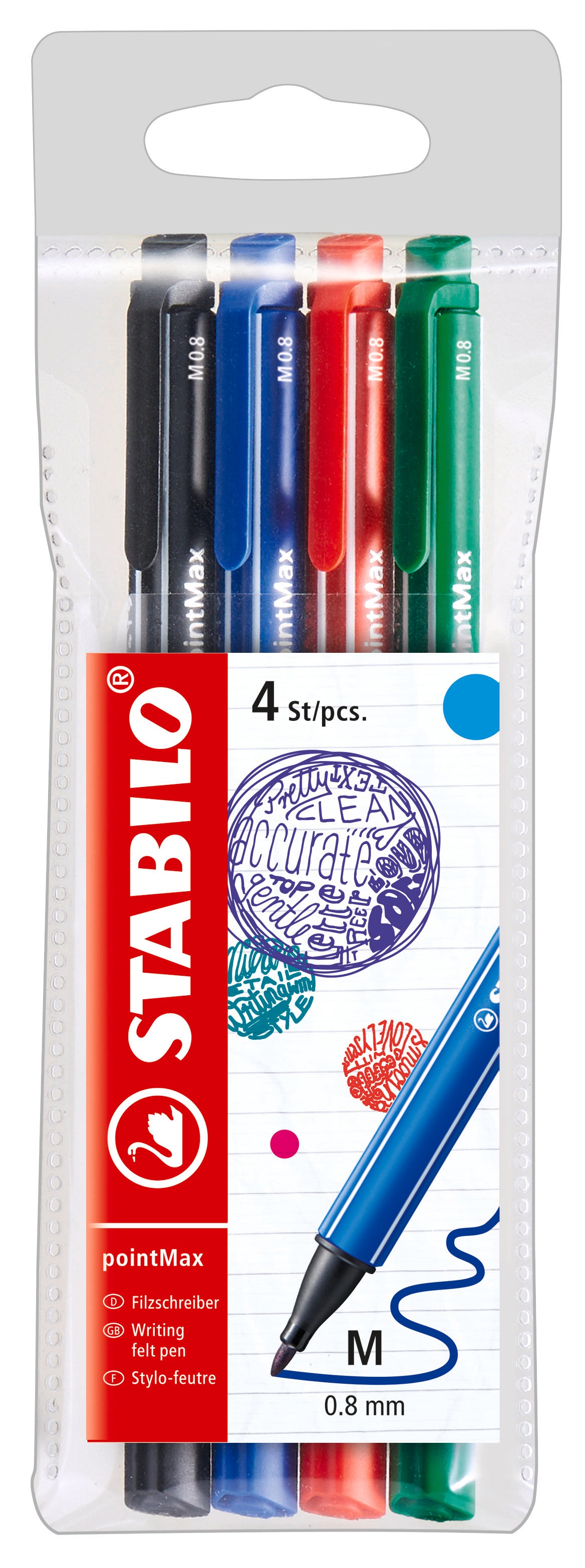 STABILO POINTMAX 4 PCS WALLET (46 32 48 36). 488/4 \\\KD04859