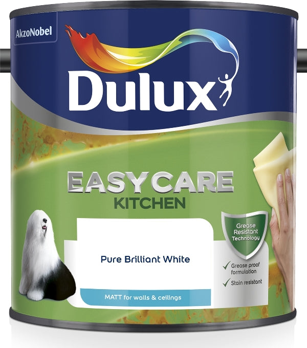 DULUX EASYCARE  KITCH/MATT PURE BRILLIANT WHITE 2.5L. 5092113 \\\KD04887