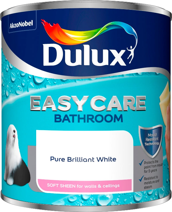 DULUX EASYCARE  BATH SOFT SHEEN PURE BRILLIANT WHITE 1L. 5092174 \\\KD04888
