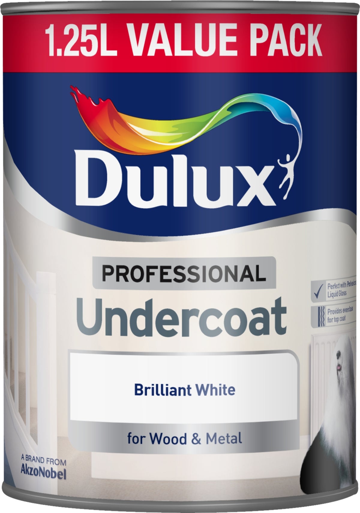 DULUX PROF UNDERCOAT B/WHITE 1.25L. 5091237 \\\KD04891