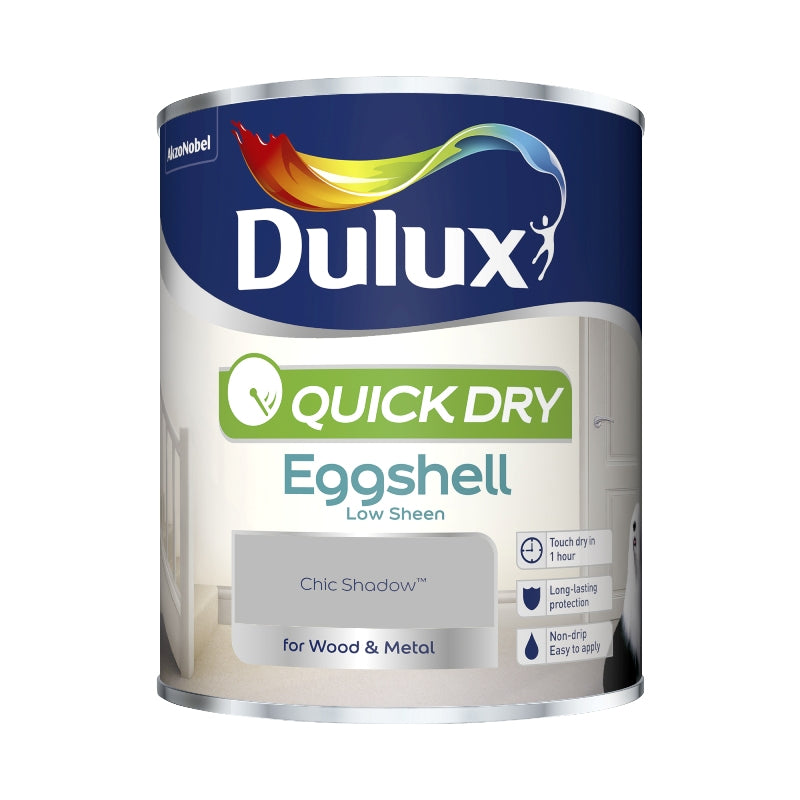 DULUX QUICK DRY EGGSHELL CHIC SHADOW 750ML. 5358157 \\\KD04918