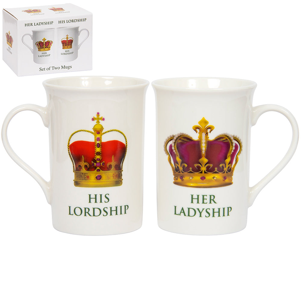 THE LEONARDO COLLECTION HER LADYSHIP FINE CHINA MUG SET OF 2. LP33365 \\\KD04946
