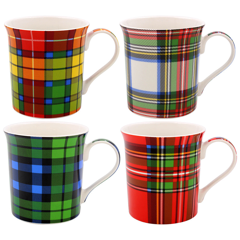TARTAN ASSORTED COLOUR MUG. LP96178 \\\KD04948