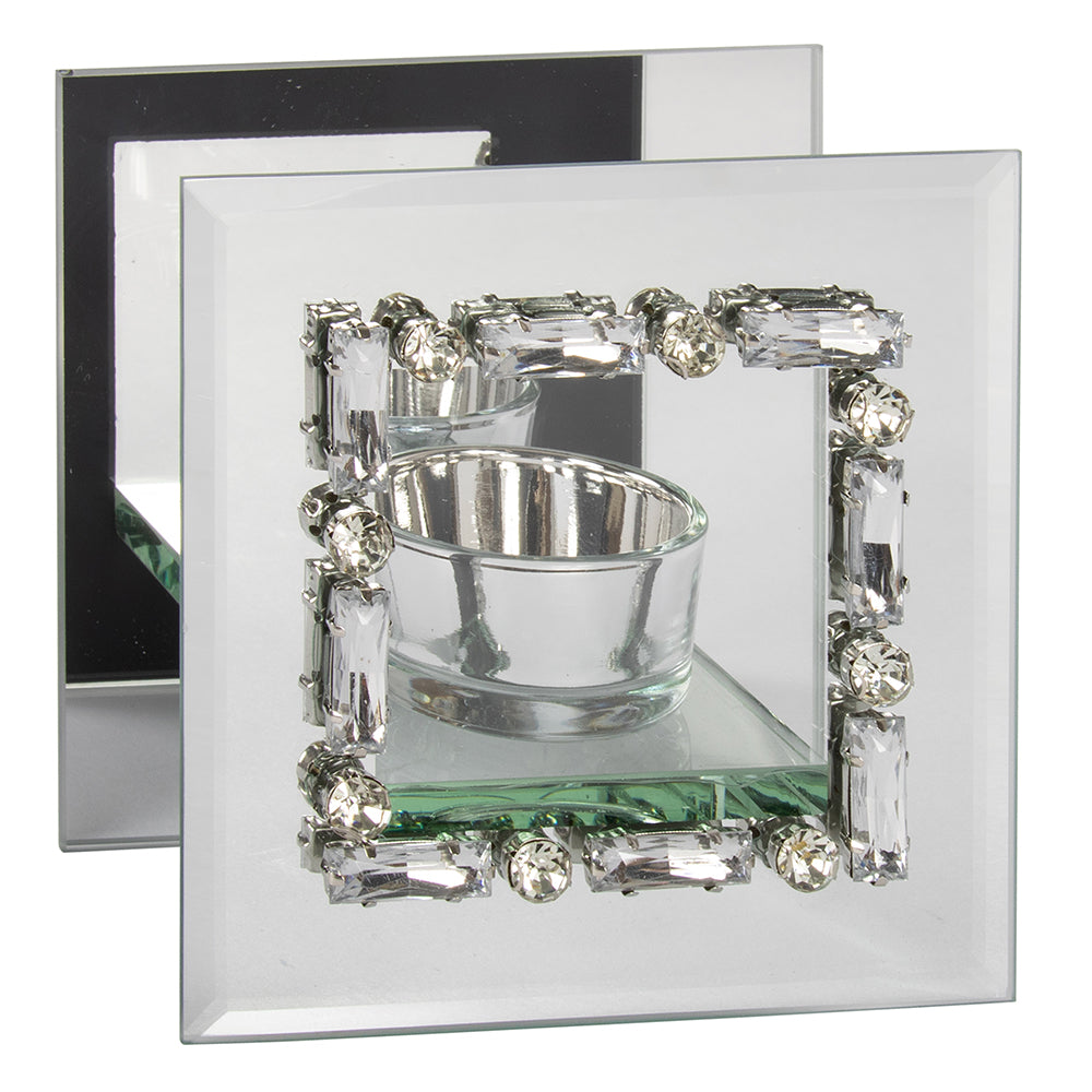 LEONARDO MIRROR JEWELLED TLIGHT CANDLE HOLDER. LP72330 \\\KD04959