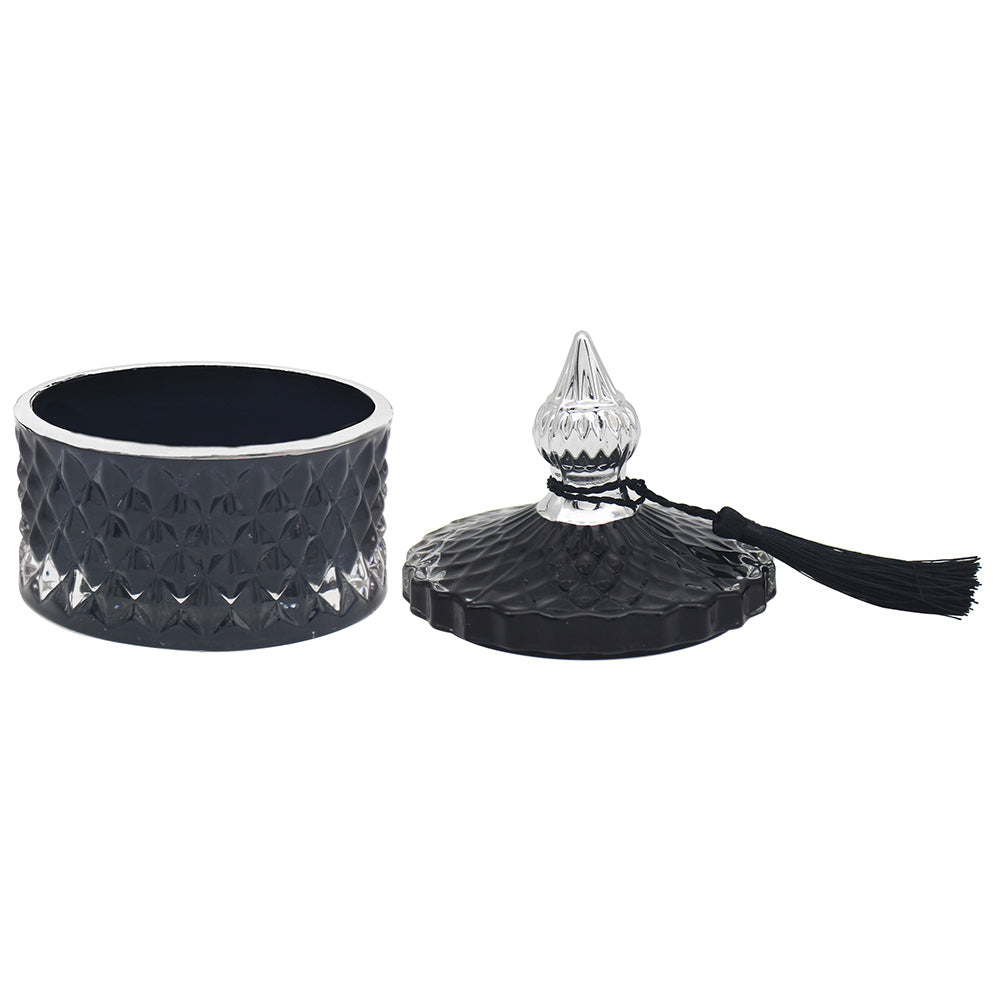 DECORATIVE BLACK TRINKET JAR - SMALL. LP48935 \\\KD04961