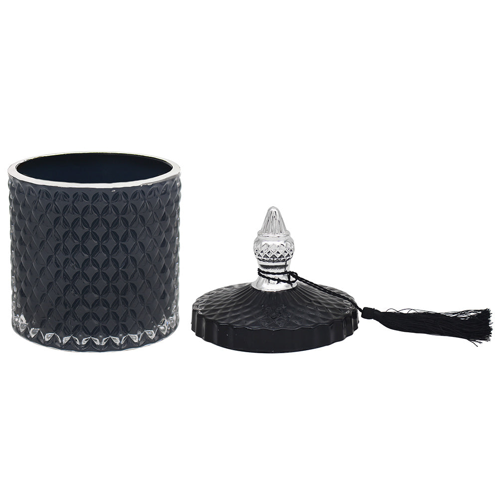 DECORATIVE BLACK TRINKET JAR - MEDIUM. LP48936 \\\KD04962