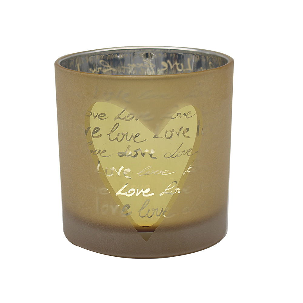 DESIRE HEART SHAPE CANDLE HOLDER MIRROR 12CM. LP73912 \\\KD04963