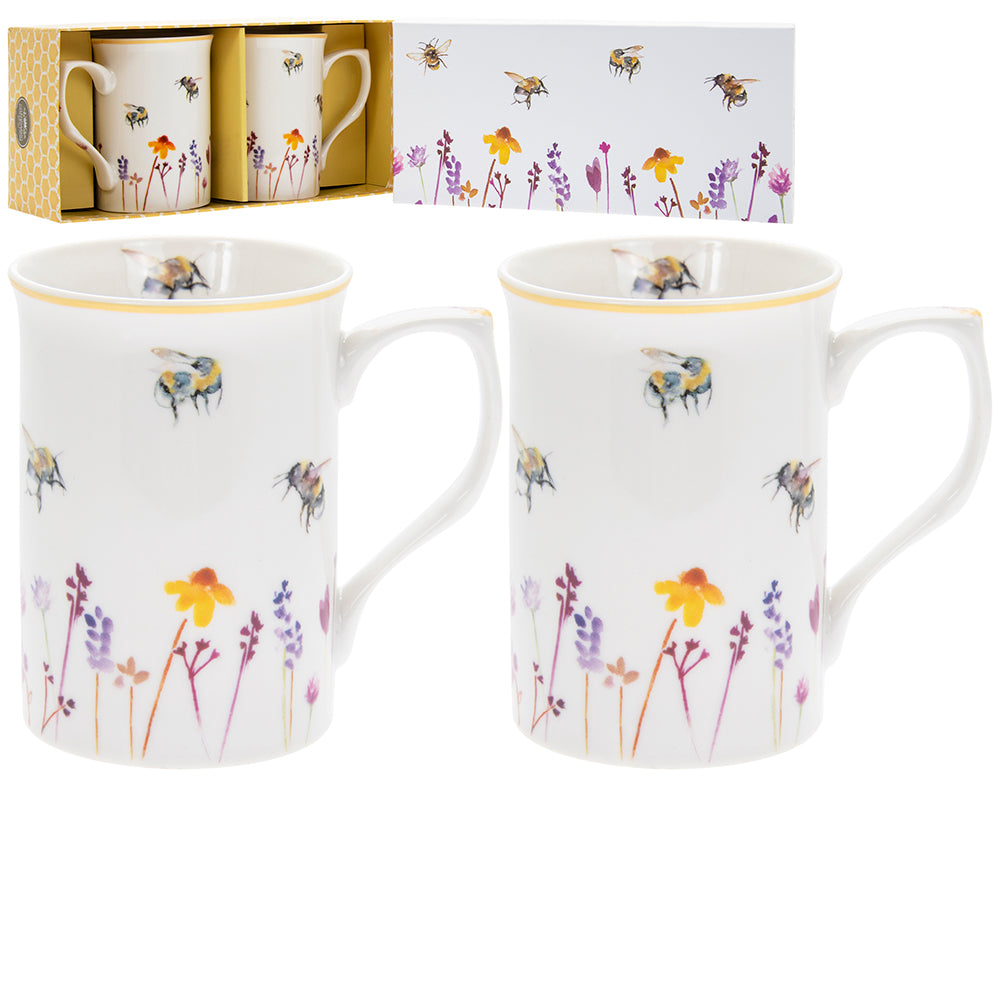 BUSY BEES MUGS SET OF 2. LP93883 \\\KD04971
