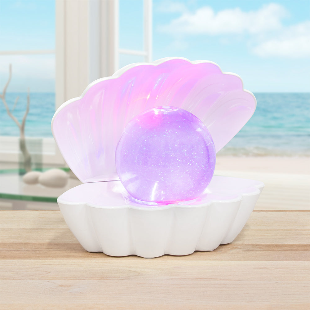 SEA SHELL WHITE GLITTER PEARL COLOUR CHANGING MOOD LIGHT. LP49420 \\\KD04987