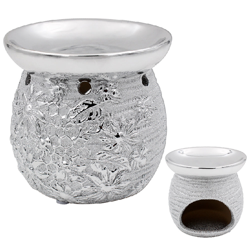 SILVER ART BEES WAX OIL WARMER. LP47353 \\\KD04993