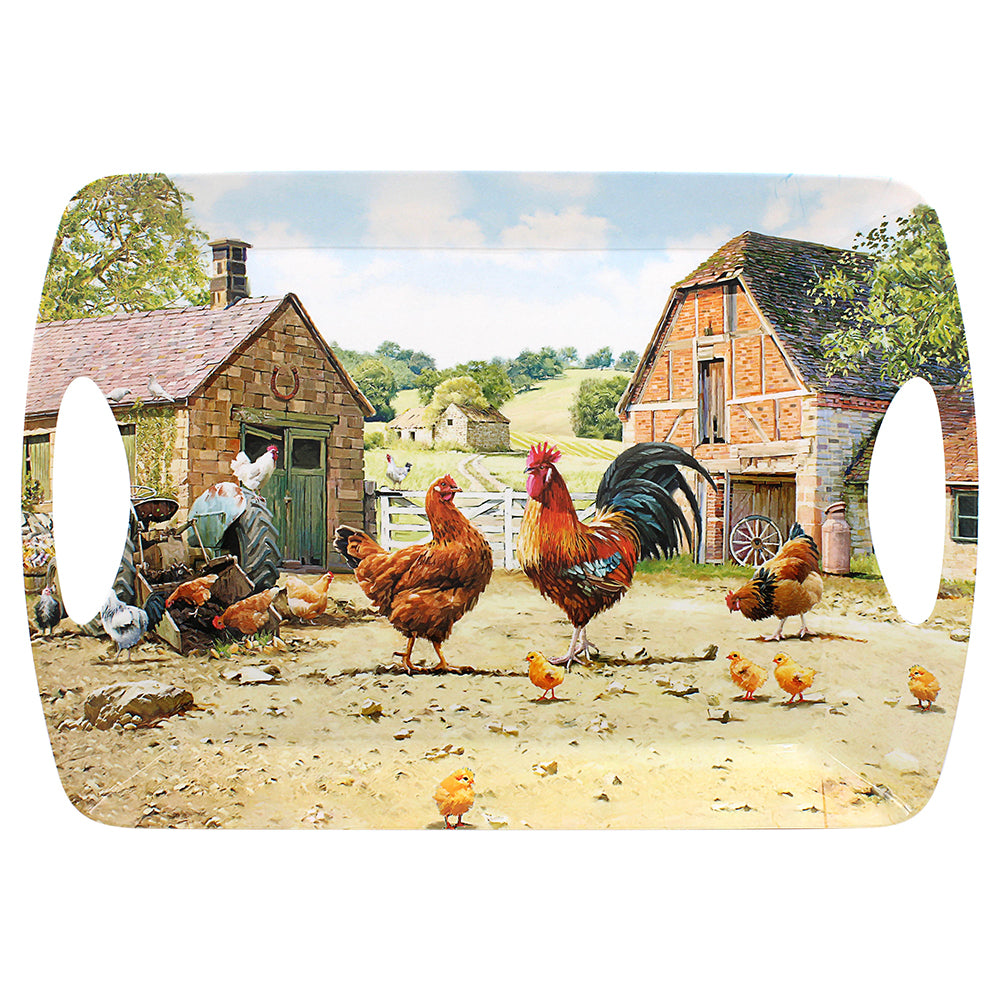 COCKEREL & HEN TRAY LARGE. LP95957 \\\KD04999