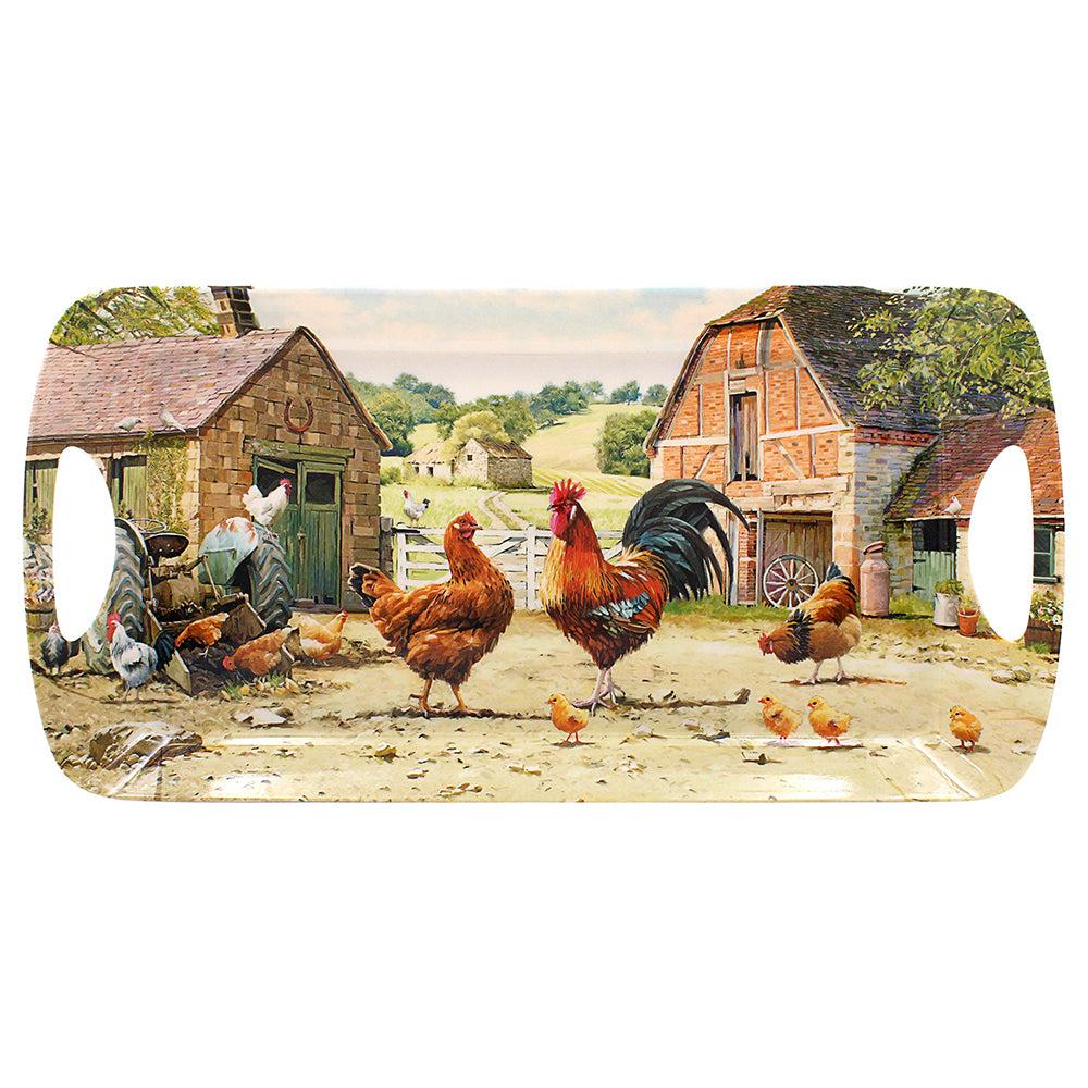 COCKEREL & HEN TRAY MEDIUM. LP95956 \\\KD05000