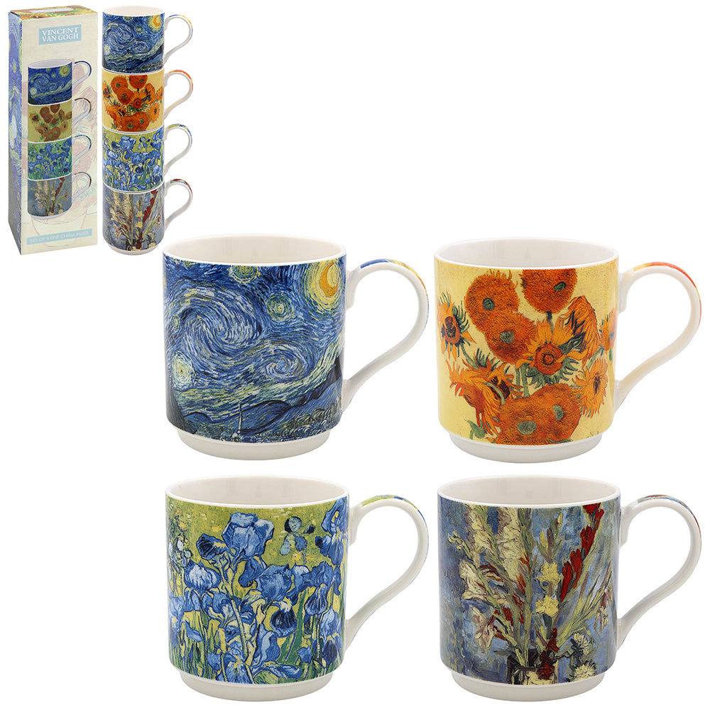 VAN GOGH STACKING MUGSS4. LP95802 \\\KD05003