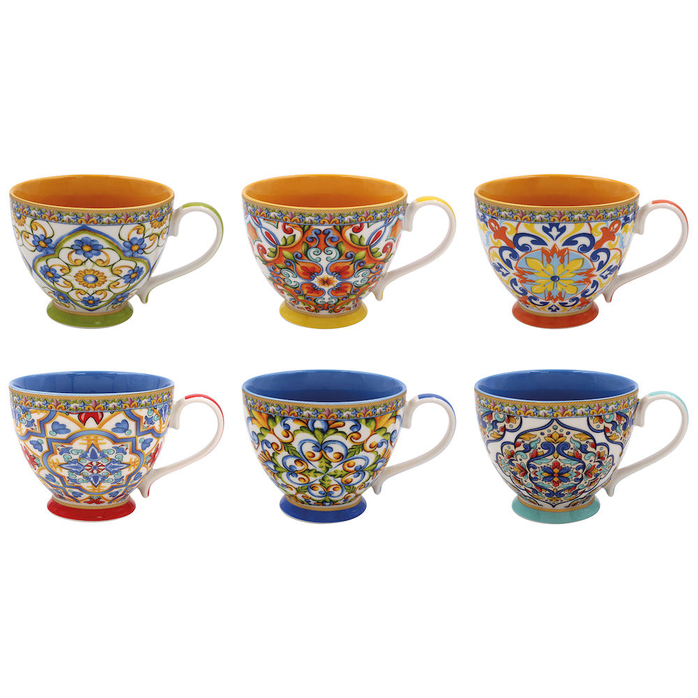 THE LEONAEDO COLLECTION ASSORTED DESIGN TUSCANY MUGS. LP95797 \\\KD05010
