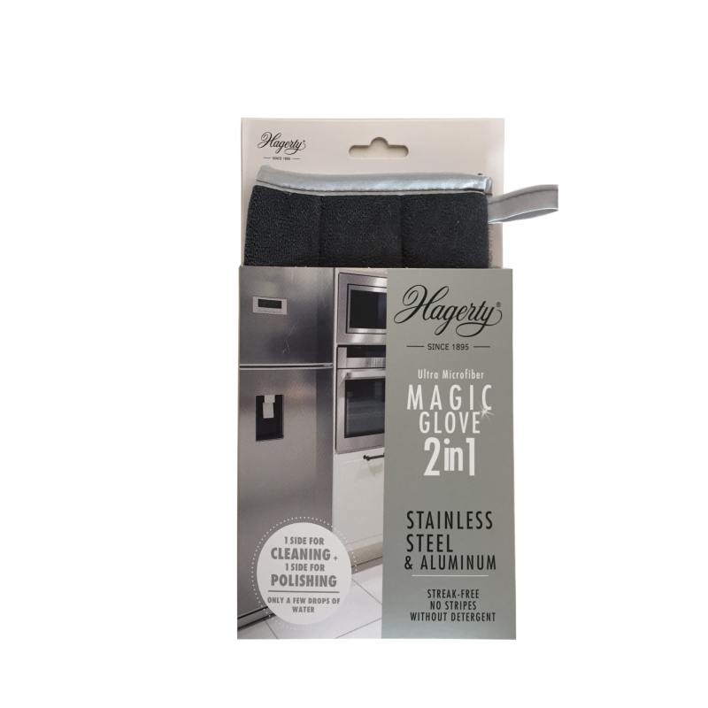 HAGERTY MICROFIBER GLOVES STAINLESS STEEL. A102228 \\\KD05022