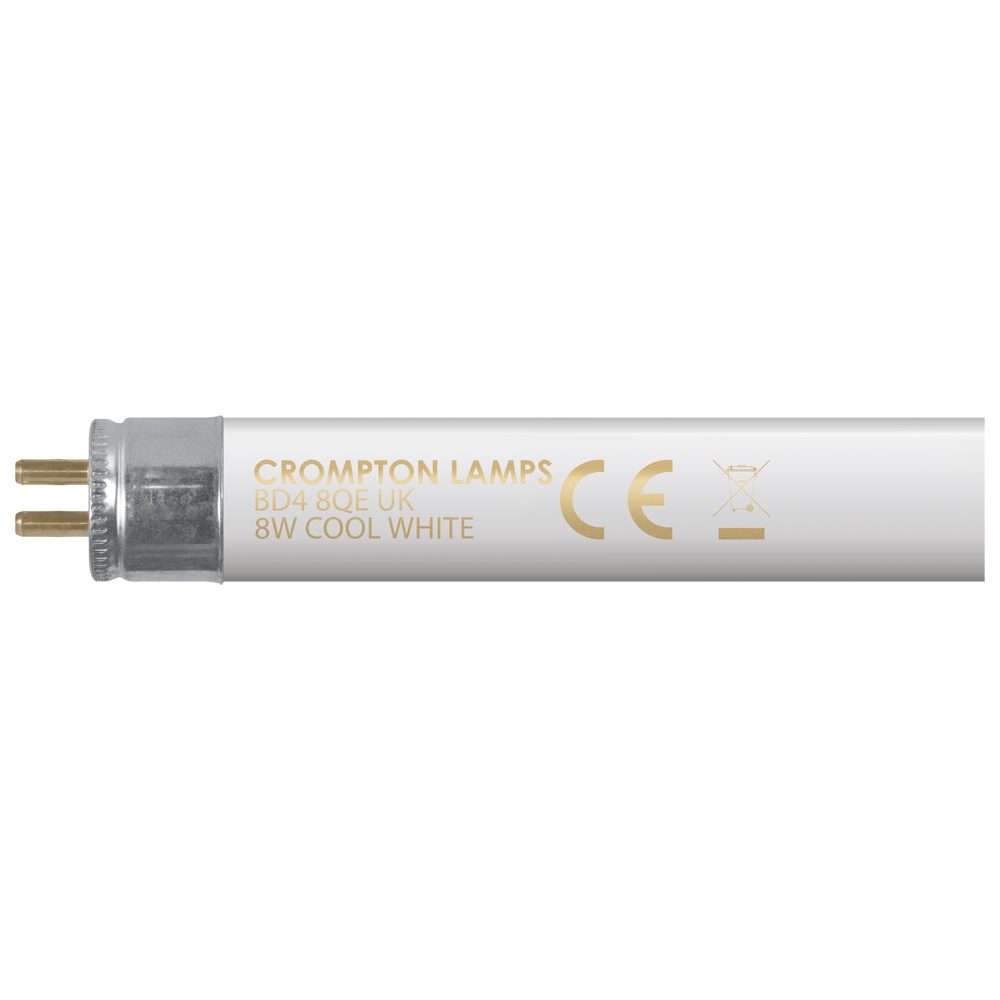 CROMPTON FLUORESCENT 12 T5 TUBE 8W 380LM 4000K HALOPHOSPHATE COOL WHITE. FT128CW 514492 \\\KD05069
