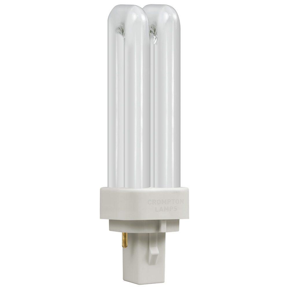 CROMPTON CFL PLC 10W 600LM 4000K 2 PIN DOUBLE TURN D TYPE COOL WHITE BULB. CLD10SCW 520912 \\\KD05074