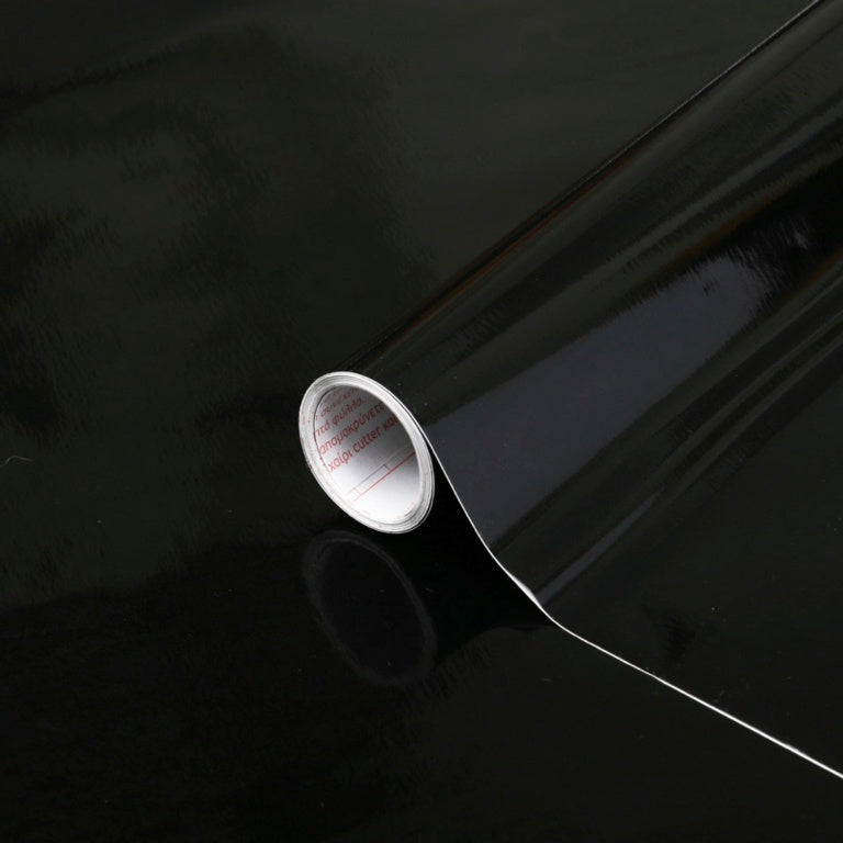 D-C-FIX 346-0010 SELF ADHESIVE VINYL FILM / STICKY BACK PLASTIC 45CM X 2M - GLOSSY BLACK. 346-0010 \\\KD05116