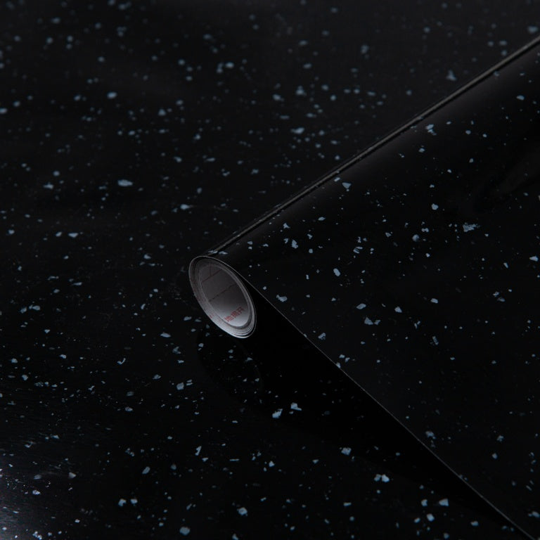 D-C-FIX 346-0680 SELF ADHESIVE VINYL FILM / STICKY BACK PLASTIC 45CM X 2M  - BLACK GRANITE. 346-0680 \\\KD05121