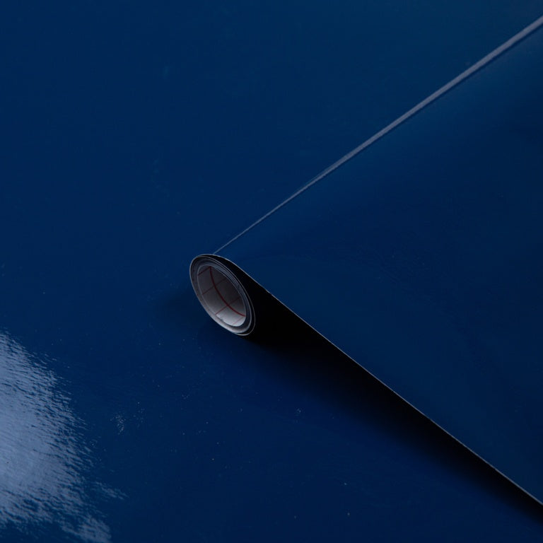 D-C-FIX 346-0689 SELF ADHESIVE VINYL FILM / STICKY BACK PLASTIC 45CM X 2M  - GLOSSY NAVY. 346-0689 \\\KD05131