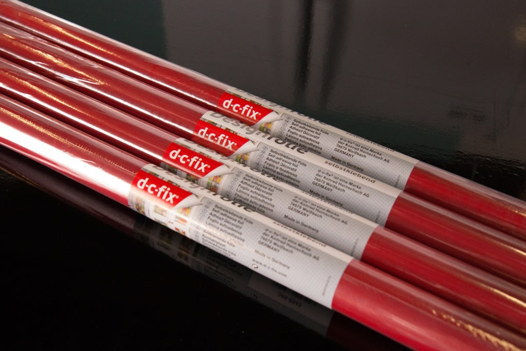 D-C-FIX 346-8345 SELF ADHESIVE VINYL FILM / STICKY BACK PLASTIC 67.5CM X 2M  - GLOSSY RED. 346-8345 \\\KD05135