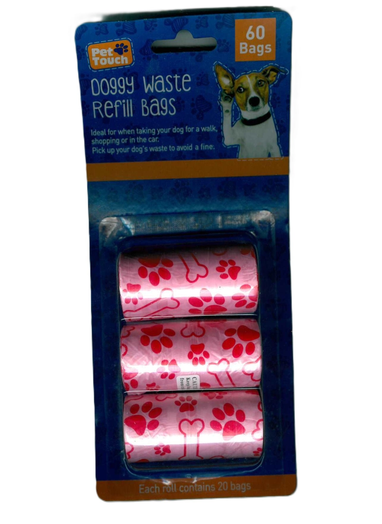 PET TOUCH DOGGY WASTE REFILL BAGS. HT6571 \\\KD05154