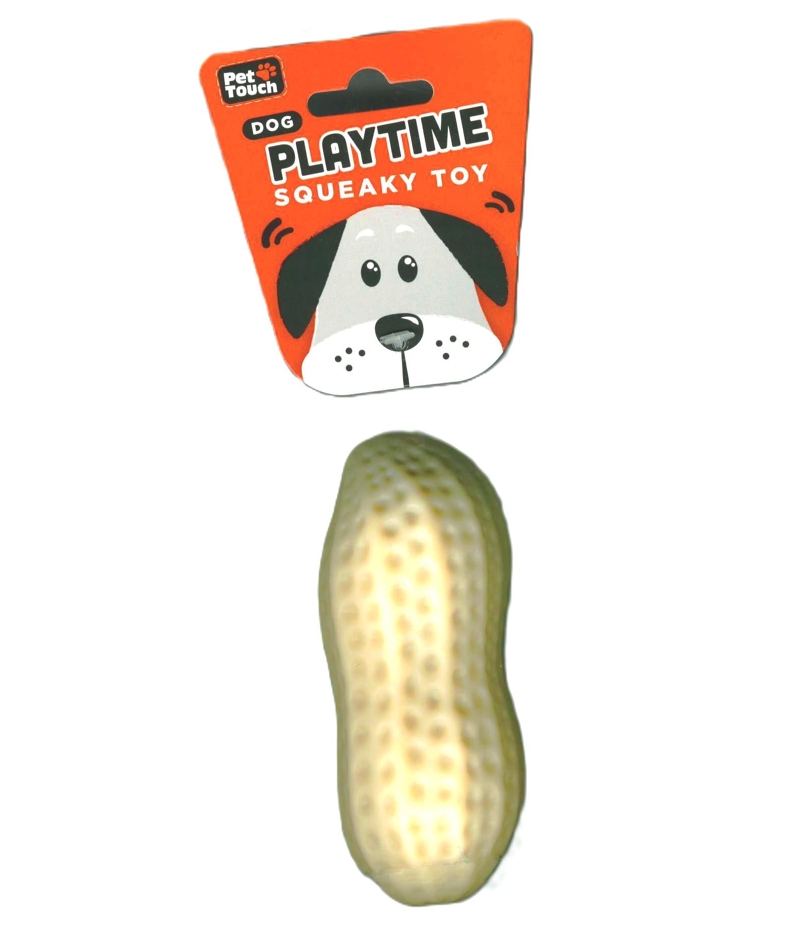PET TOUCH ASSORTED SQUEAKY CORN/ PEANUT/ POTATO DOG TOY. HT8505 \\\KD05162
