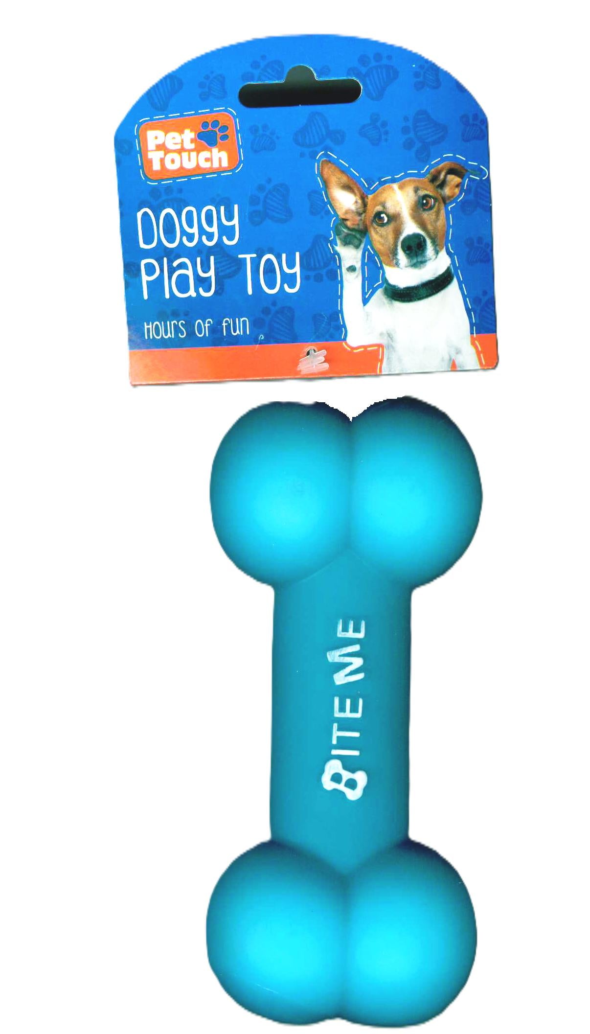 PET TOUCH SQUEAKY BITE ME BONE DOG TOY. HT7180 \\\KD05171
