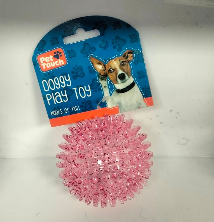 PET TOUCH TPR SQUEAKY SPIKE BALL DOG TOY. HT7189 \\\KD05172
