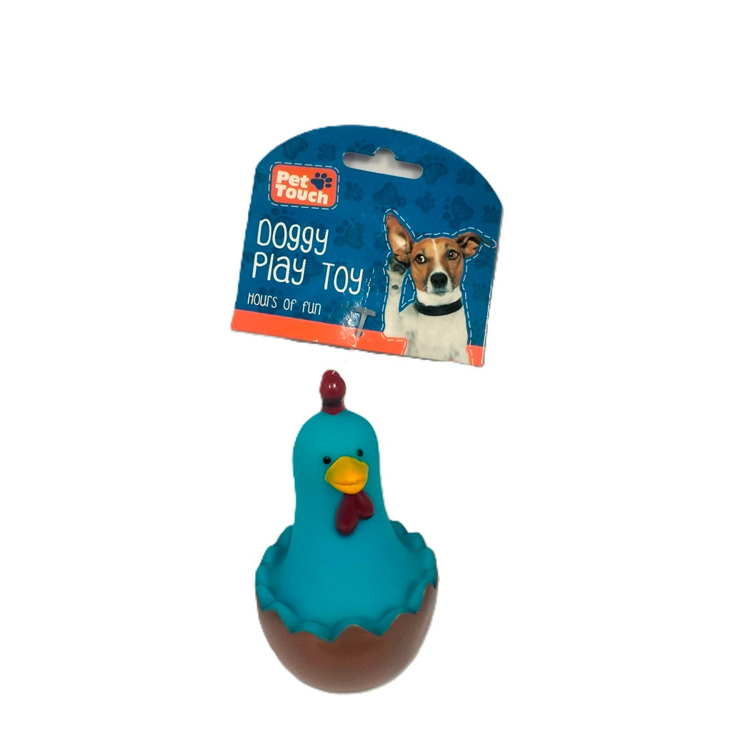 PET TOUCH SQUEAKY CHICKEN EGG DOG TOY. HT7254 \\\KD05175