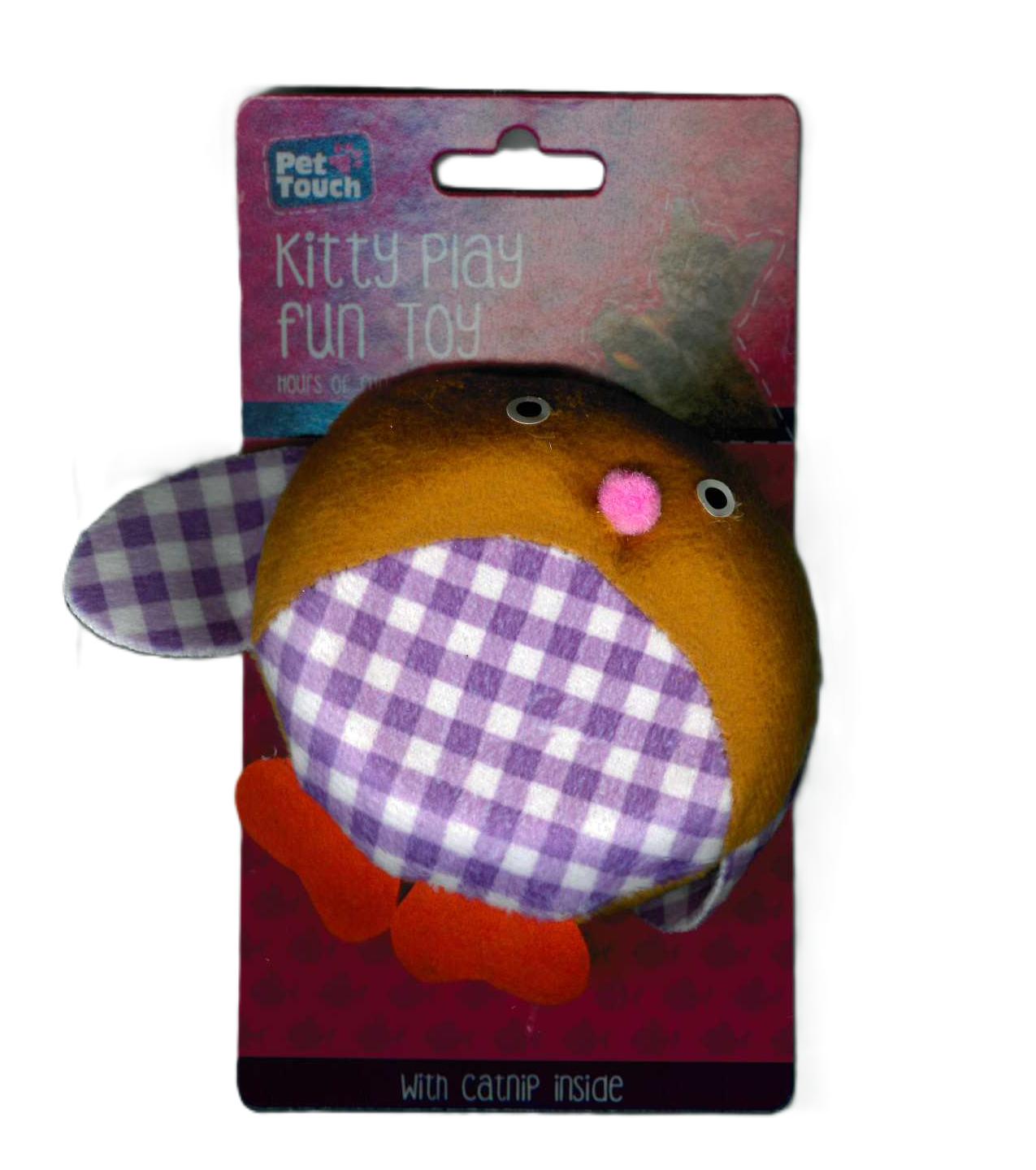 PET TOUCH PLUSH OWL KITTY TOY WITH CATNIP. HT7615 \\\KD05181