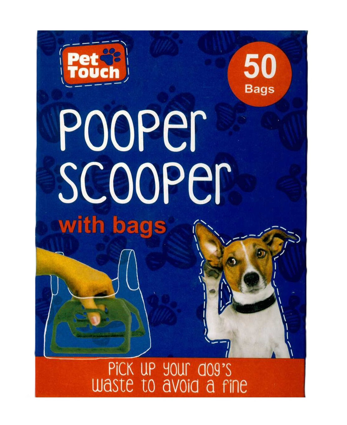 PET TOUCH POOPER SCOOPER WITH 50 BAGS. HT7790 \\\KD05186