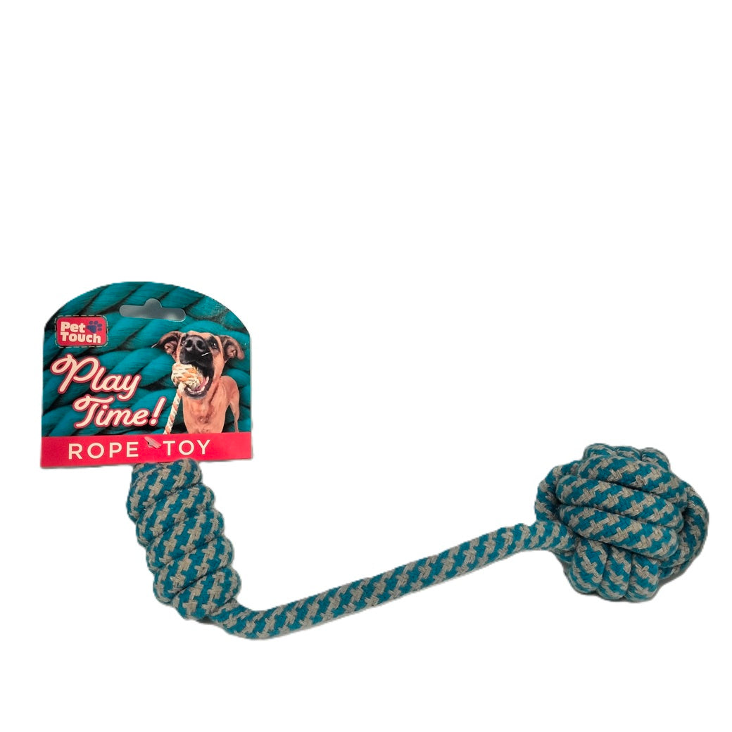 PET TOUCH ROPE DOG TOY WITH KNOTT BALL. HT8403 \\\KD05190