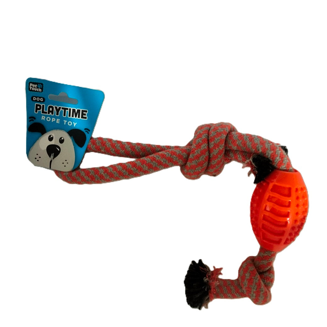 PET TOUCH ROPE DOG TOY WITH TPR TOY. HT8407 \\\KD05192