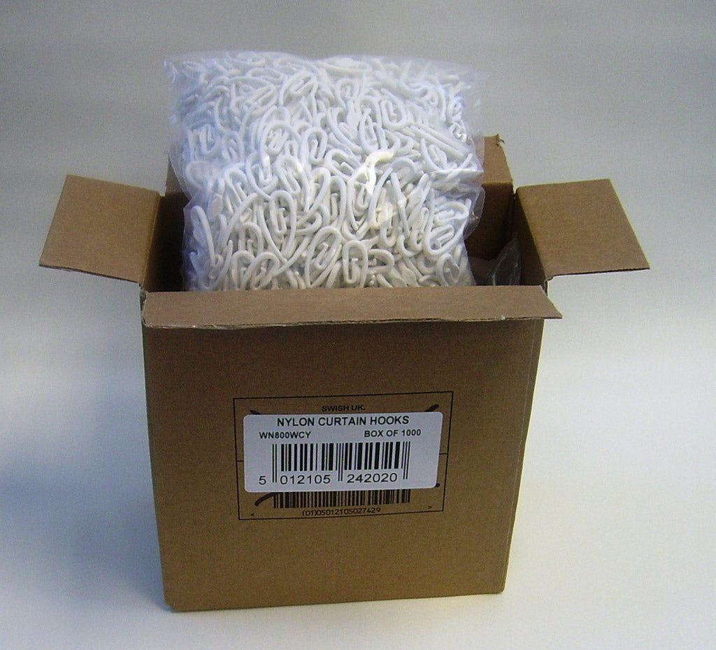 SWISH CURTAIN HOOKS WHITE 100/PK. WN800W0100Y / 690959 \\\KD05226