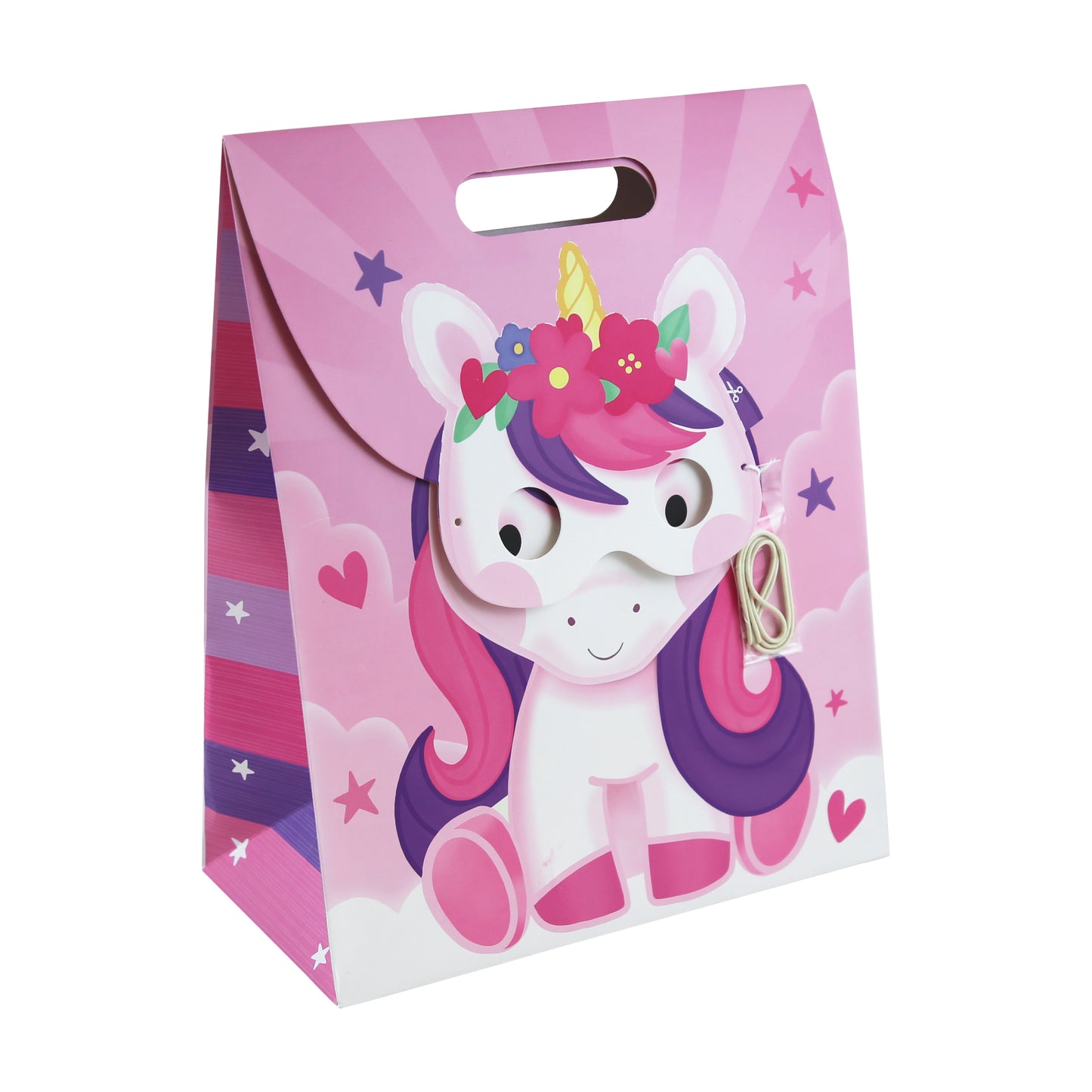 EUROWRAP UNICORN MASK GIFT BAG LARGE APX 26 X 33 X 14 CM. 35501-S2C \\\KD05254