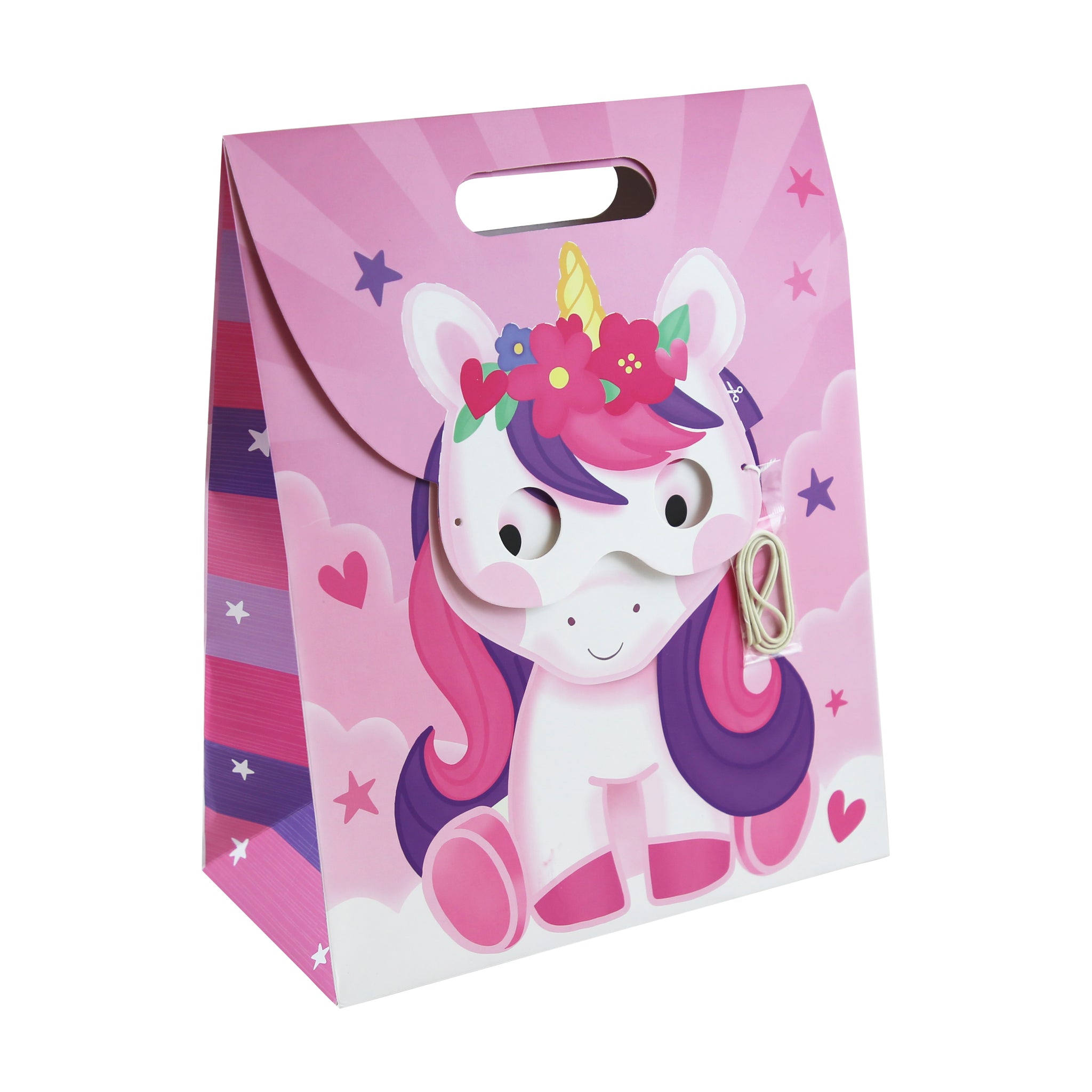 EUROWRAP UNICORN MASK GIFT BAG LARGE APX 26 X 33 X 14 CM. 35501-S2C \\\KD05254