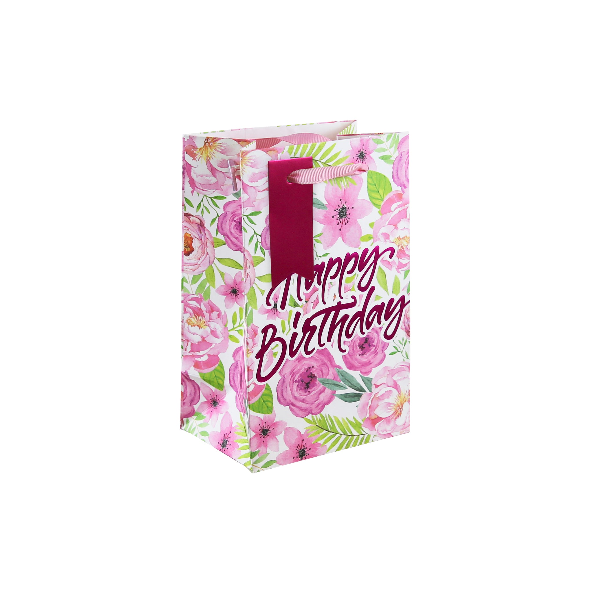 EUROWRAP JB BIRTHDAY FLORAL PERFUME BAG APX 13 X 9 X 20 CM. 33970-9C \\\KD05255