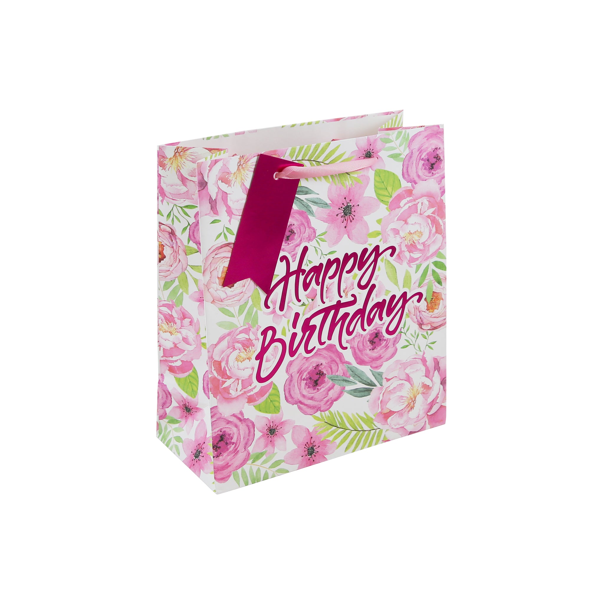 EUROWRAP JB BIRTHDAY FLORAL MEDIUM BAG APX 22 X 10 X 25 CM \\\KD05256