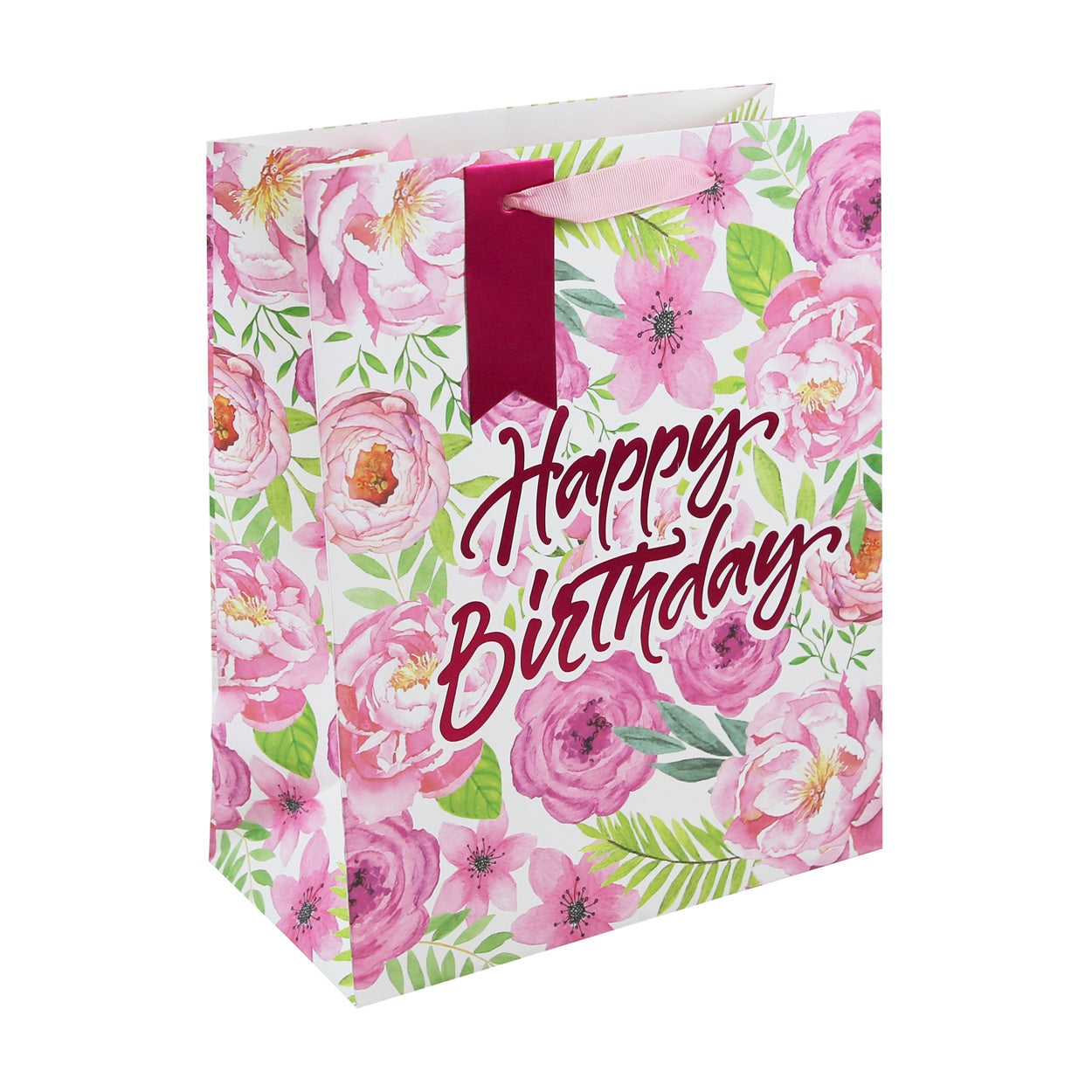 EUROWRAP JB BIRTHDAY FLORAL LARGE BAG APX 27 X 33 X 14 CM. 33970-2C \\\KD05257