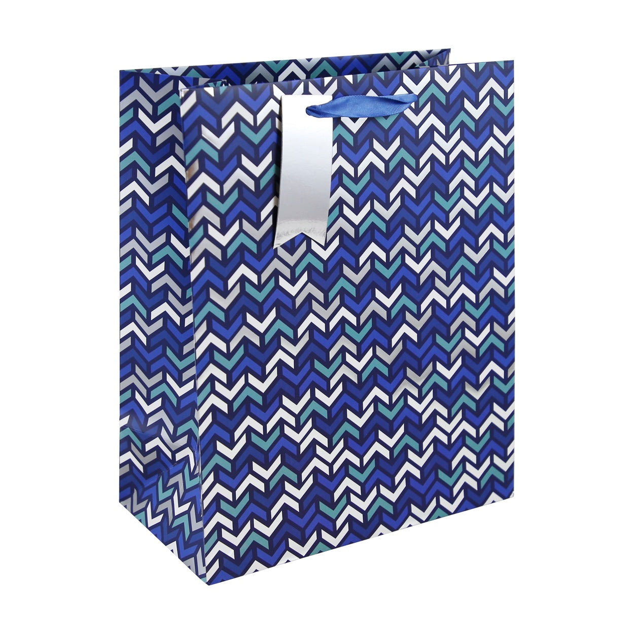 EUROWRAP MODERN CHEVRON LARGE GIFT BAG APX 27 X 33 X 14 CM. 37019-2C \\\KD05263