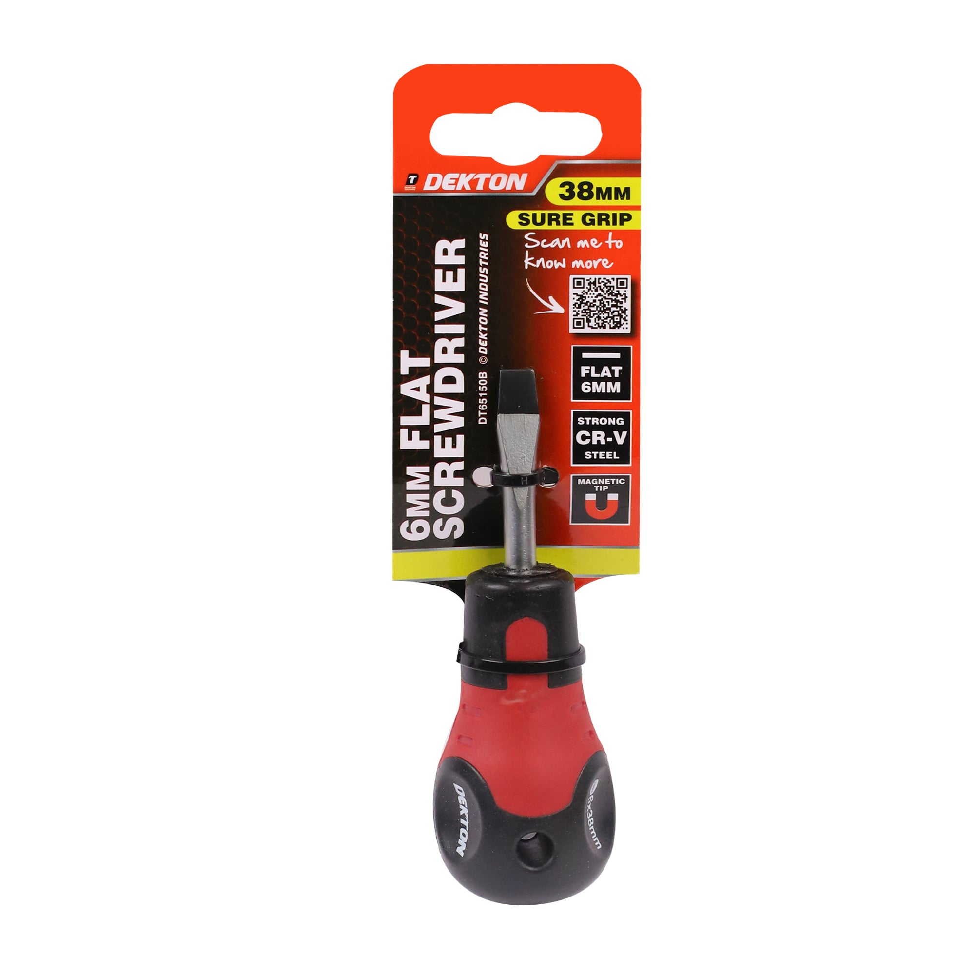 DEKTON FLAT SCREWDRIVER 6MM X 38MM. DT65150B \\\KD05279
