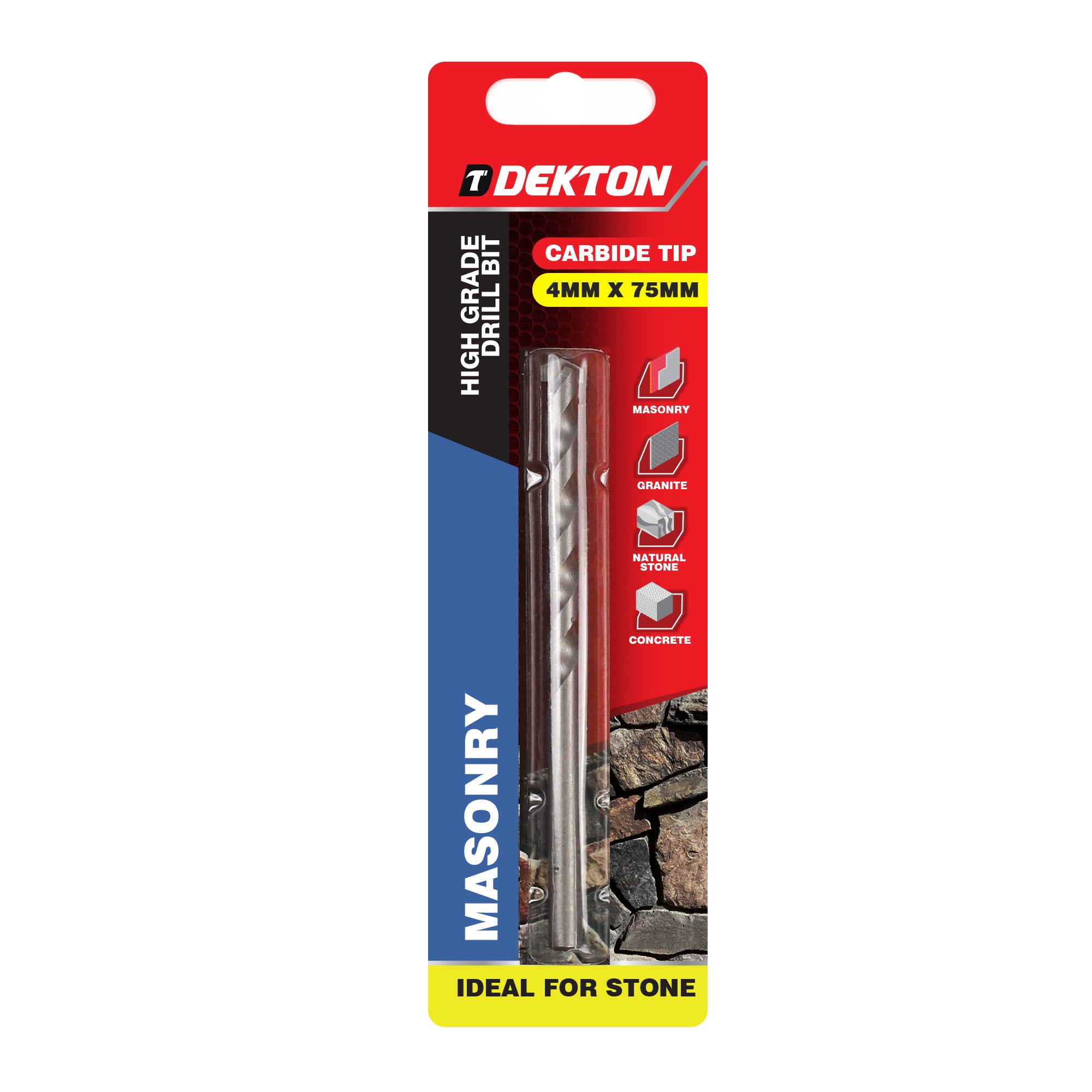 DEKTON MASONRY DRILL BIT 4MM X 75MM. DT80032 \\\KD05313