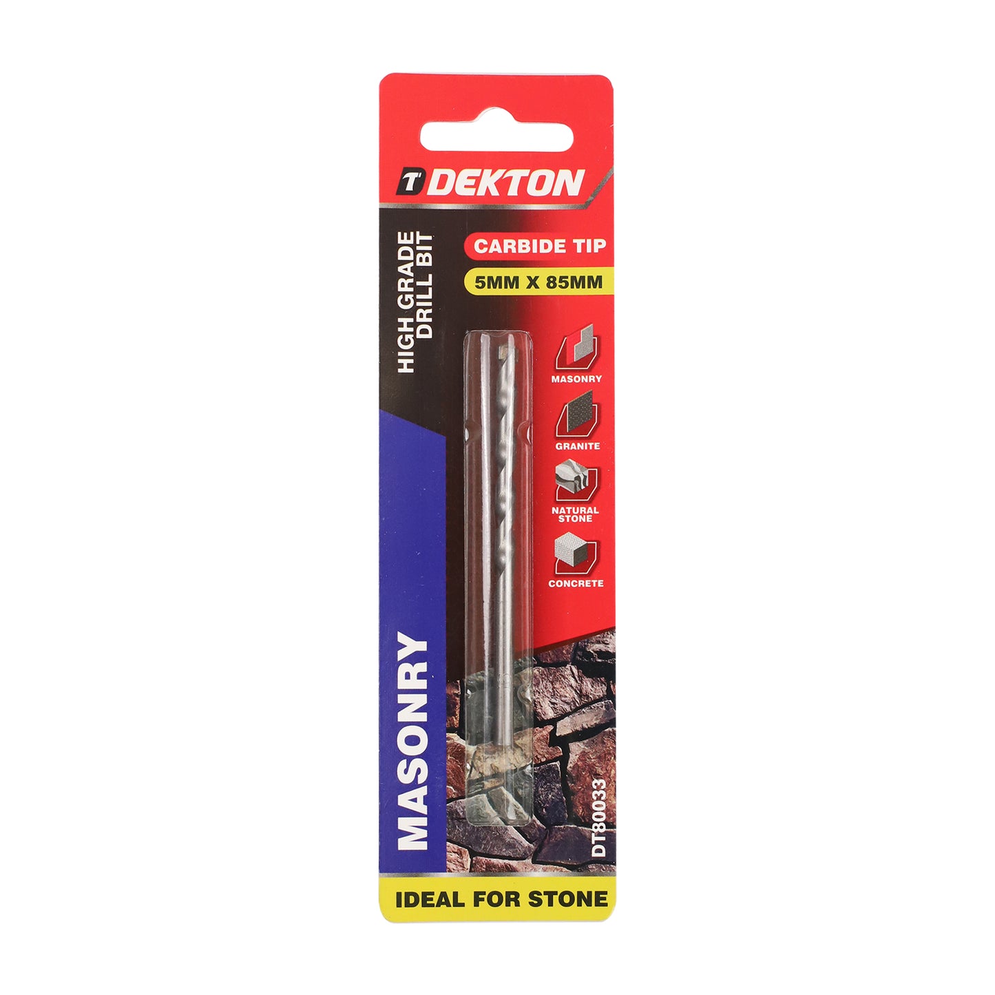 DEKTON MASONRY DRILL BIT 5MM X 85MM. DT80033 \\\KD05314