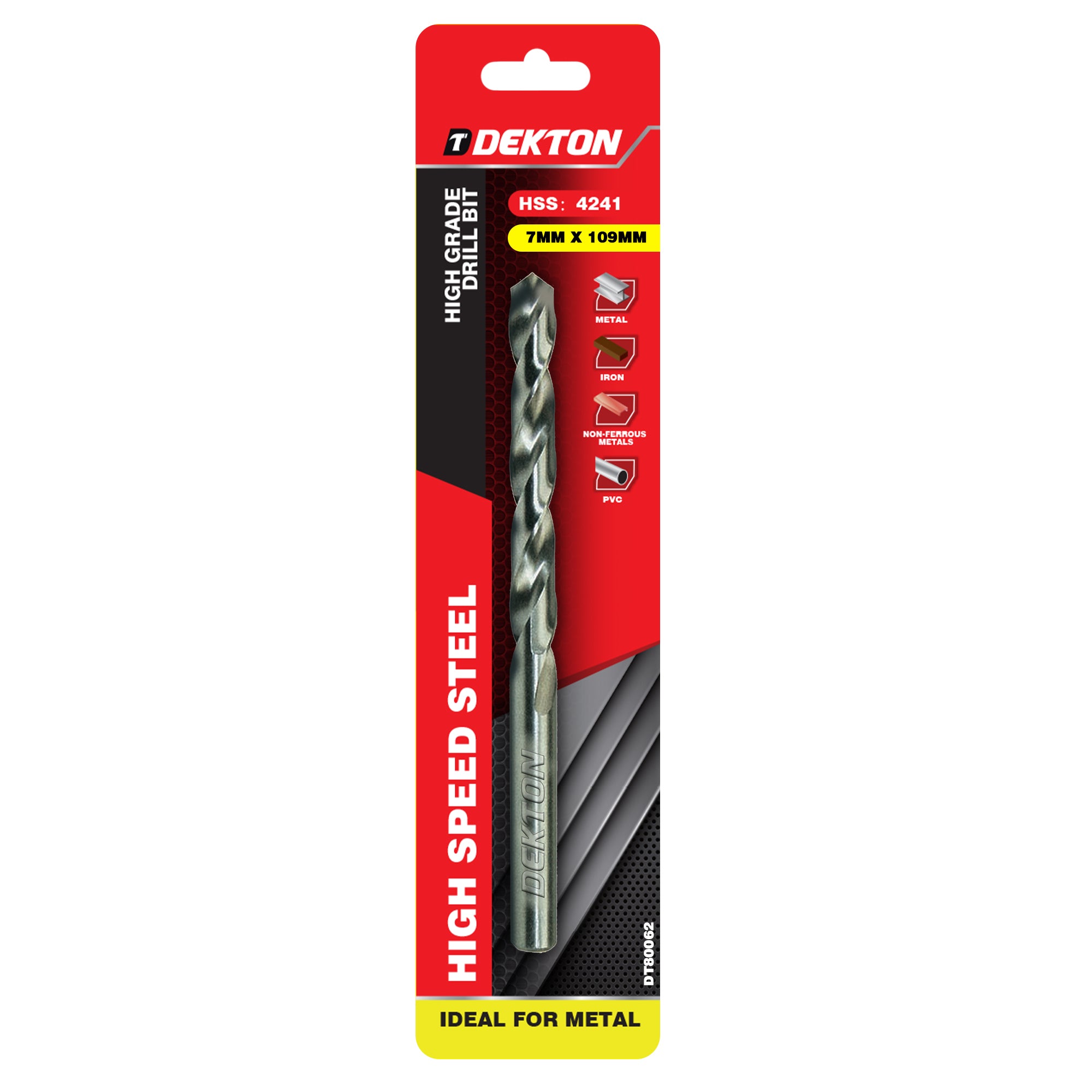 DEKTON HSS-R EDGE GROUND DRILL BIT 7MM X 109M. DT80062 \\\KD05327