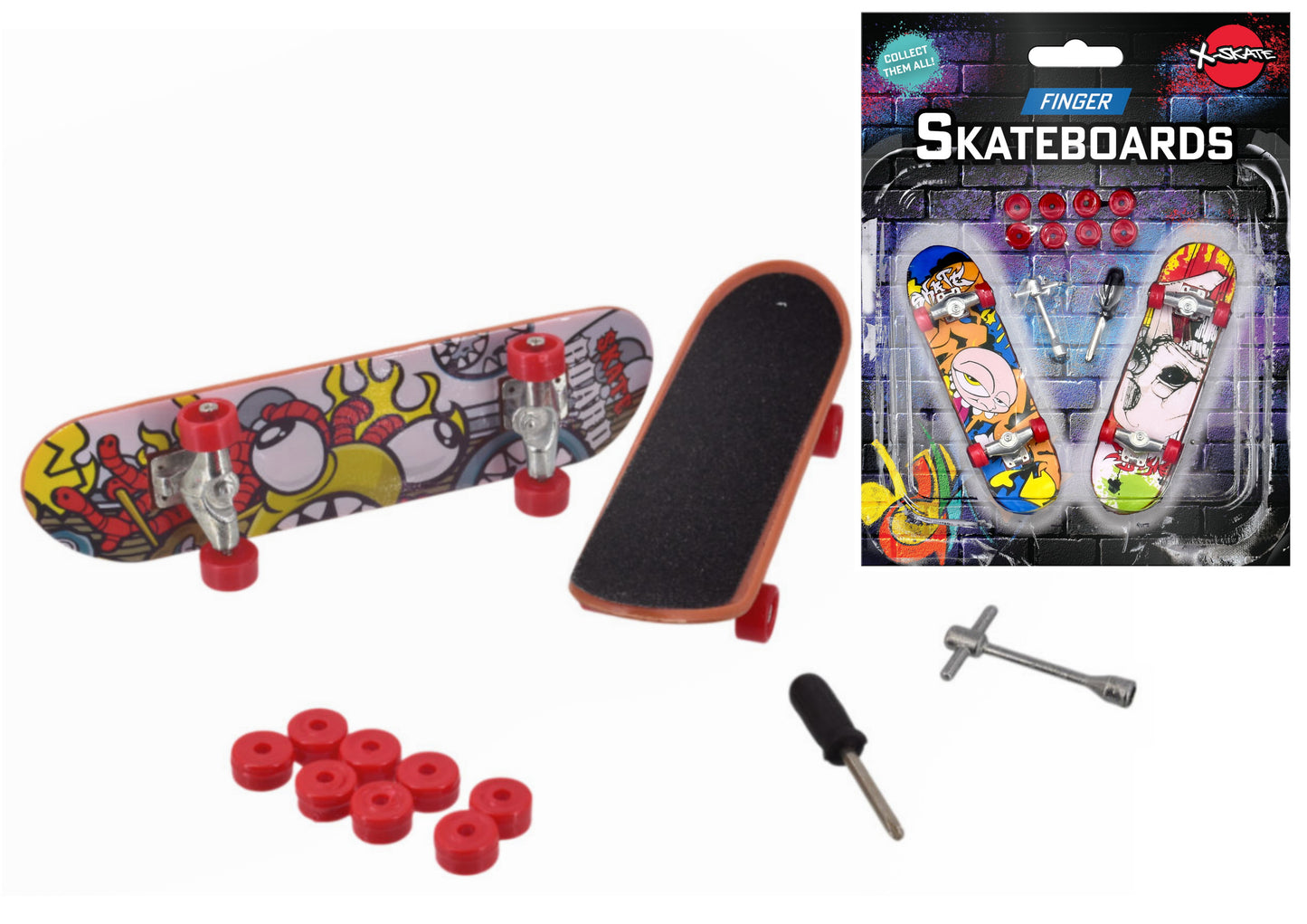 X-SKATE FINGER SKATEBOARD 2/PK. TY2072 \\\KD05355