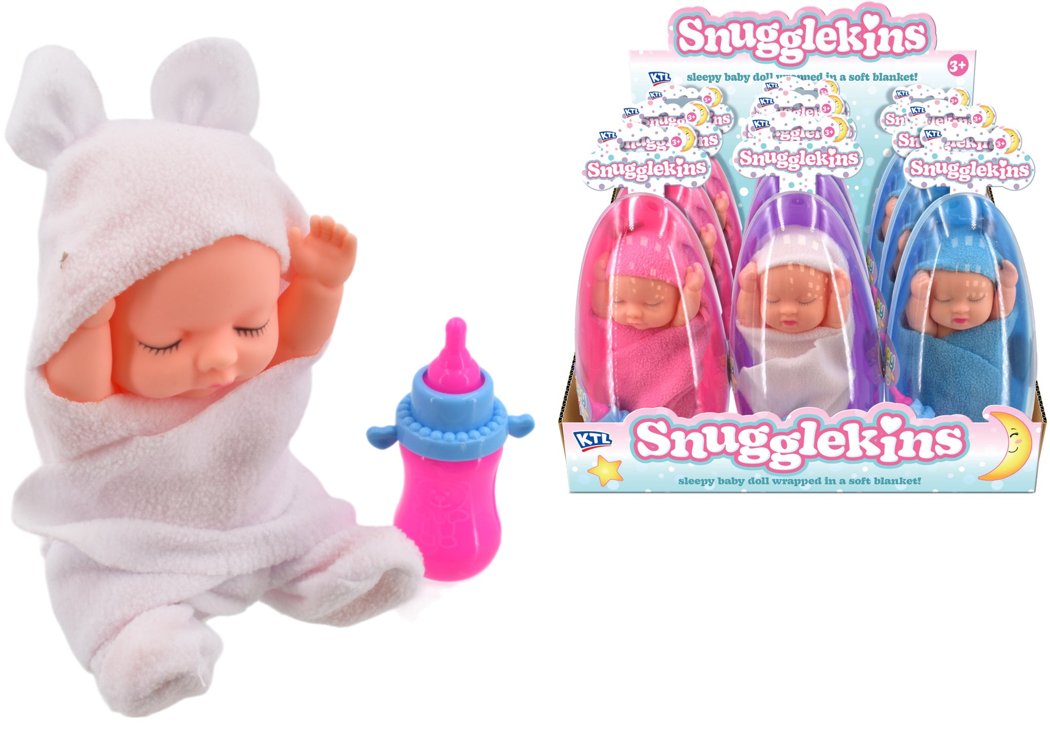SNUGGLEKINS BABY WITH BLANKET IN EGG CASE. TY2114 \\\KD05358