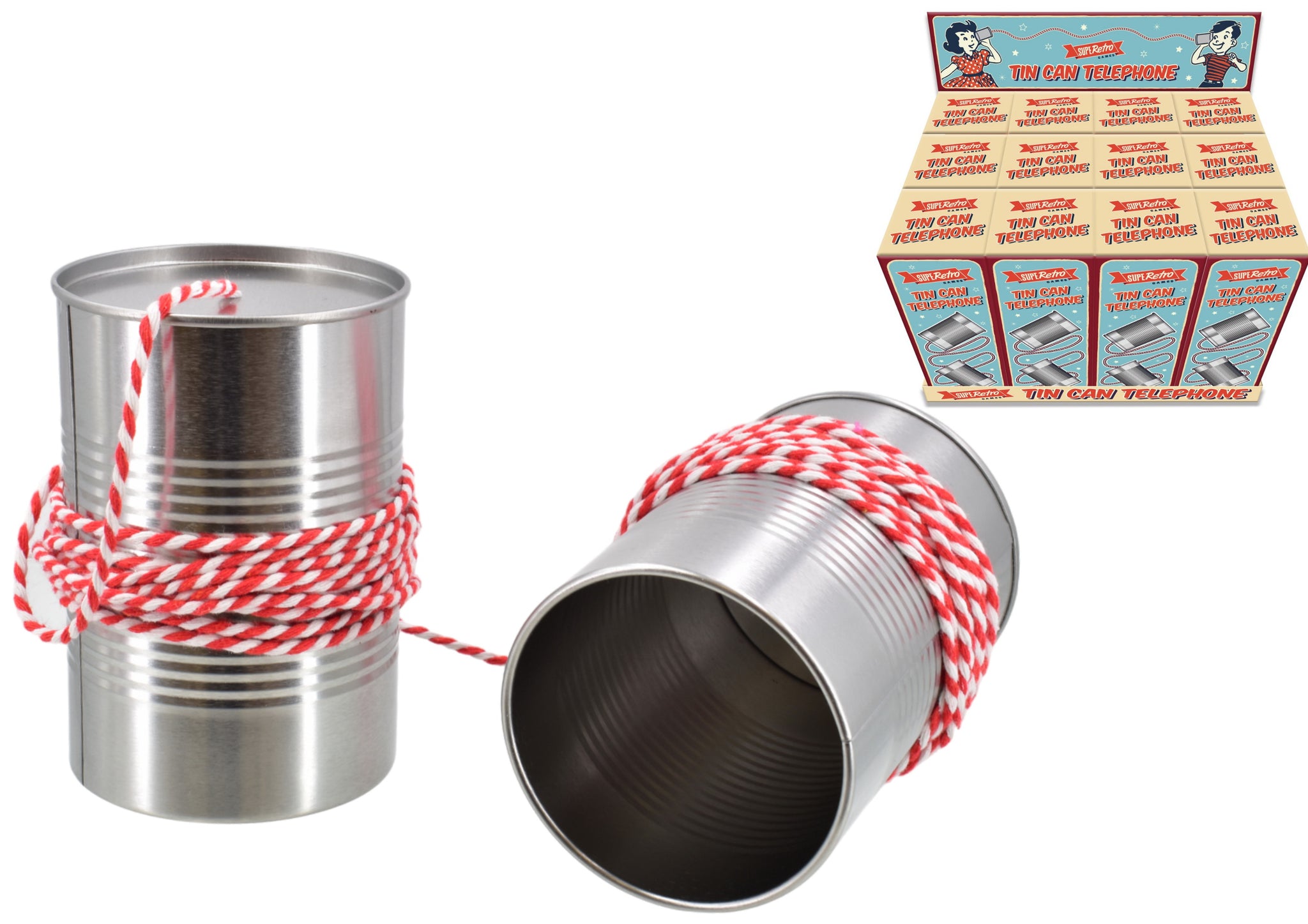 SUPER RETRO TIN CAN TELEPHONE. TY2283 \\\KD05362